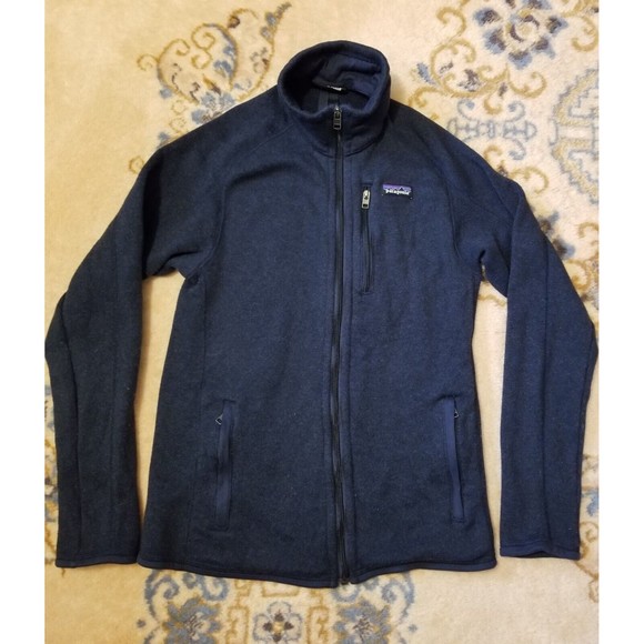 PATAGONIA Mens Better Sweater Nena Fleece Full Zip Navy Blue